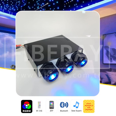 3 Çıkışlı 36W Fiber Optik Aydınlatma Işık Kaynağı Cihazı