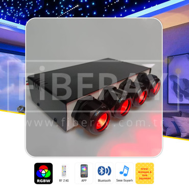 4 Çıkışlı 48W Fiber Optik Aydınlatma Işık Kaynağı Cihazı