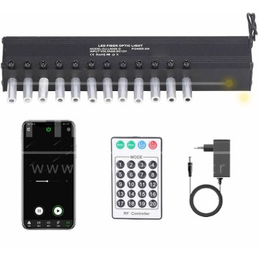 3w 12 Göz Beyaz Işık Fiber Optik Meteor Tavan Yıldız Kayar Modülü