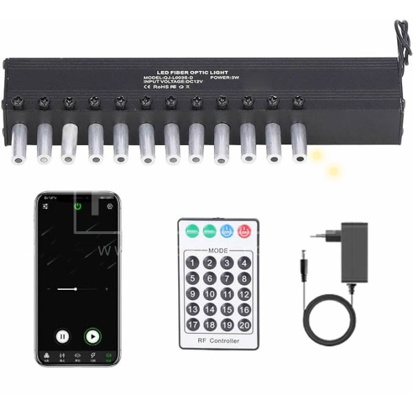 3w 12 Göz Beyaz Işık Fiber Optik Meteor Tavan Yıldız Kayar Modülü FL130911 Fiberay