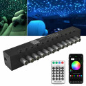 9w 12 Göz RGB Işık Fiber Optik Meteor Tavan Yıldız Kayar Modülü / App Kontrollü FL130912 Fiberay