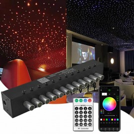 9w 12 Göz RGB Işık Fiber Optik Meteor Tavan Yıldız Kayar Modülü / App Kontrollü
